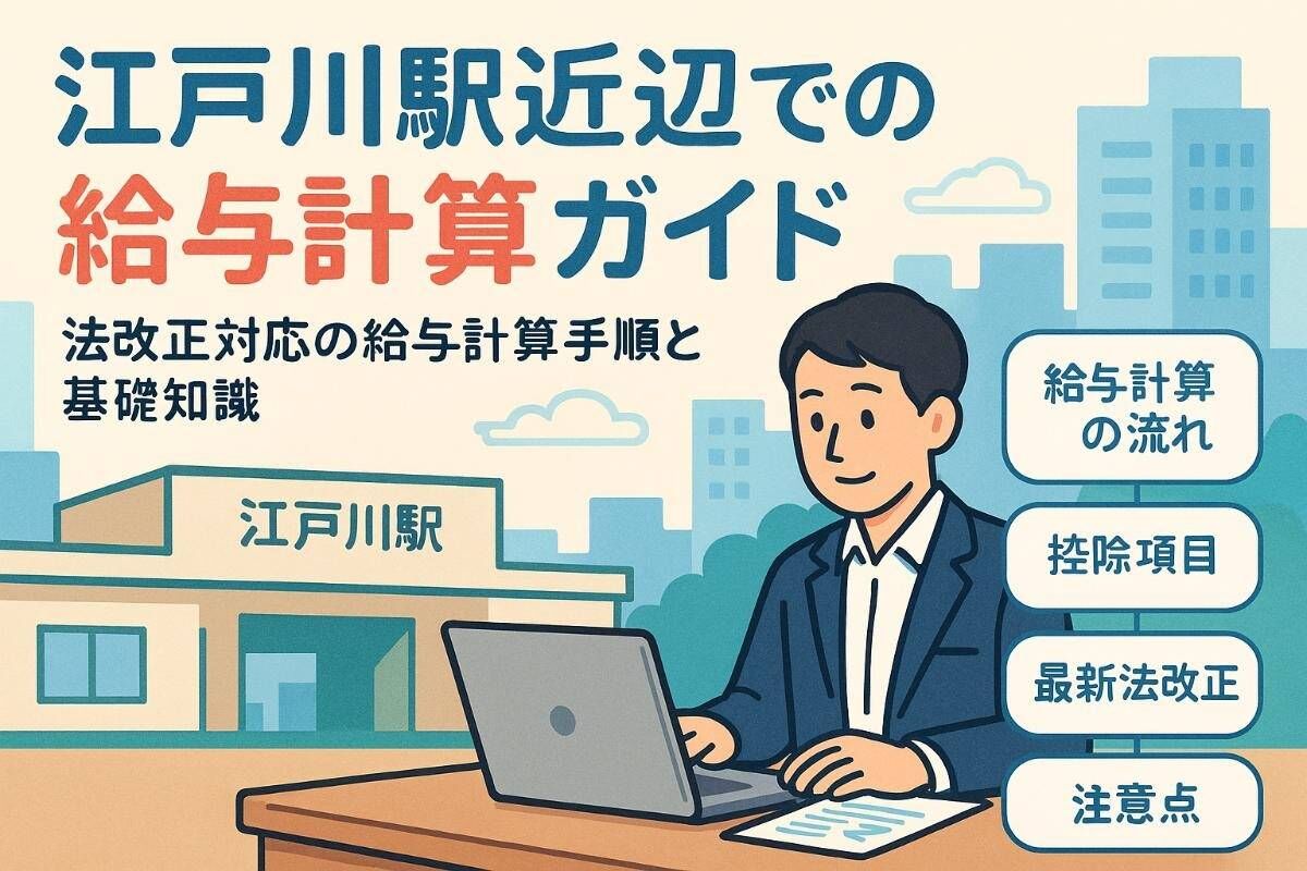 江戸川駅周辺での給与計算の基礎まとめと法改正にも対応したガイド