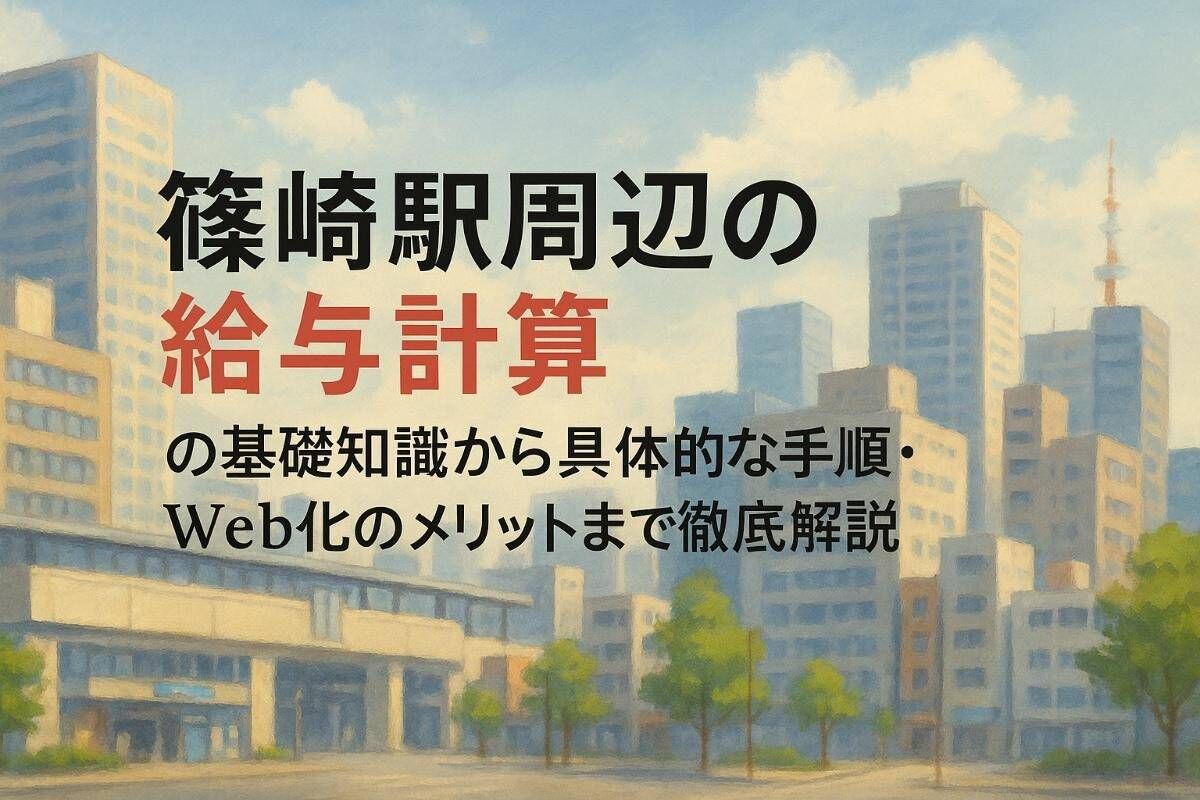 篠崎駅周辺の給与計算の基礎知識から具体的な手順・Web化のメリットまで徹底解説