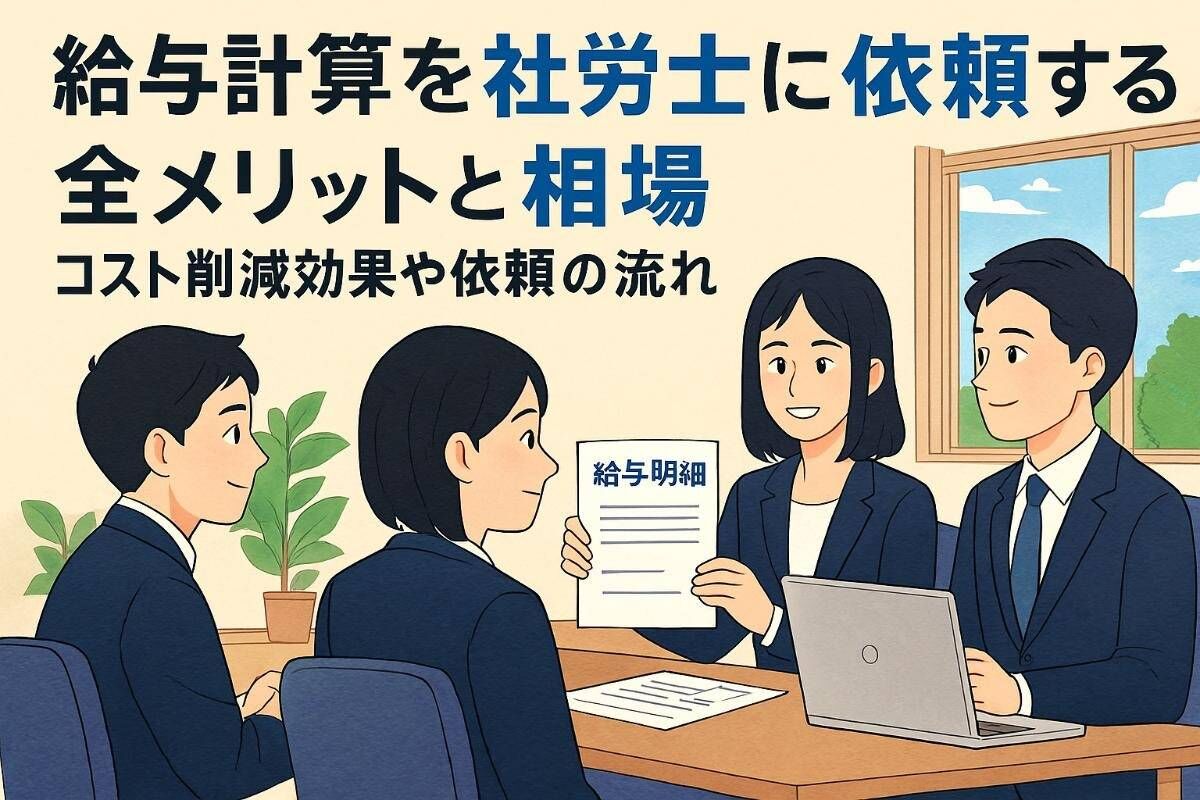 給与計算を社労士に依頼する全メリットと相場徹底解説！コスト削減効果や依頼の流れも網羅